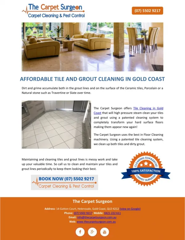 AFFORDABLE TILE AND GROUT CLEANING IN GOLD COAST