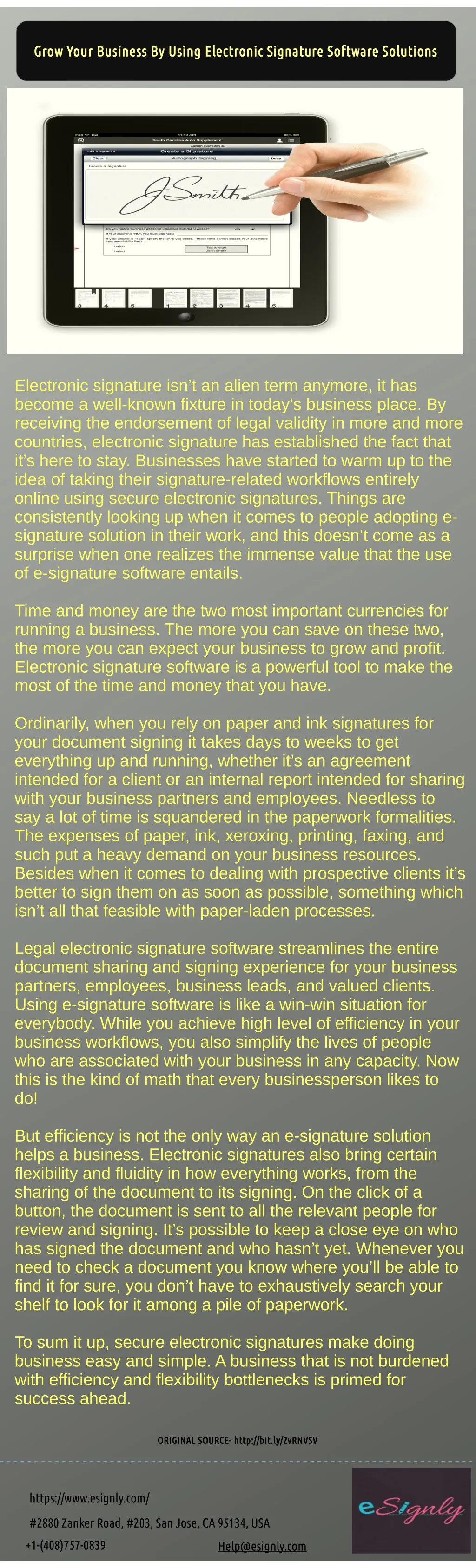 grow your business by using electronic signature