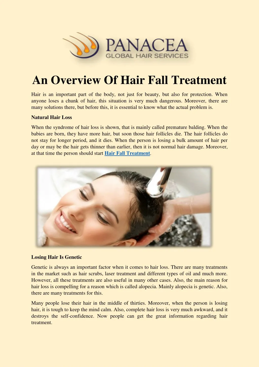 an overview of hair fall treatment
