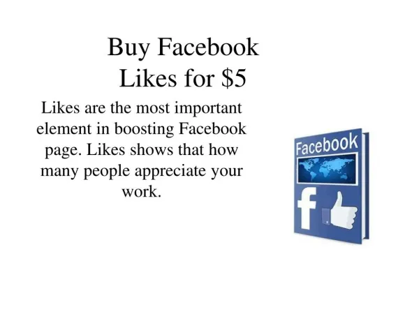 Buy Facebook Likes for $5