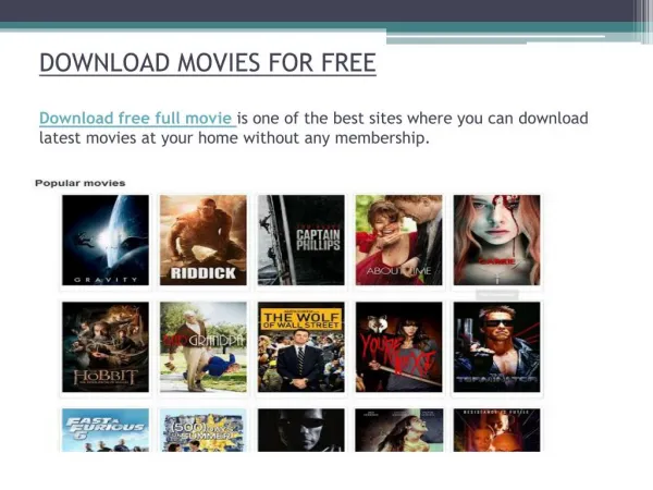 Download latest movies for free