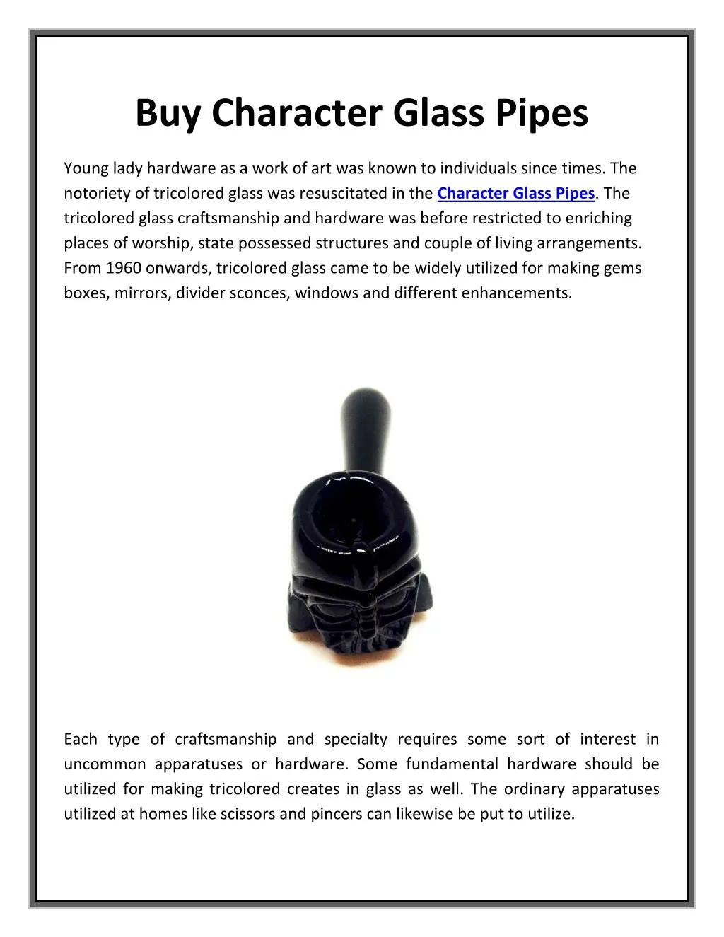 buy character glass pipes