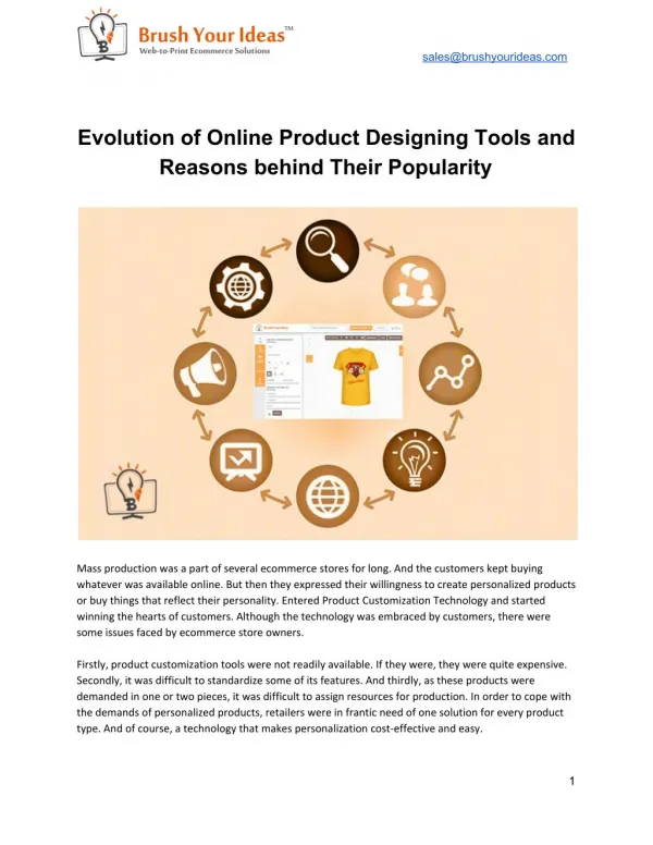 Evolution of Online Product Designing Tools and Reasons behind Their Popularity