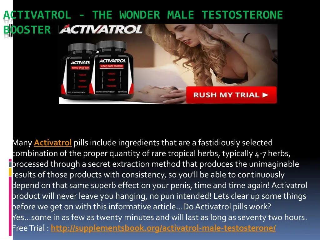 activatrol the wonder male testosterone booster