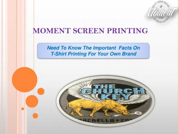 Need To Know The Important Facts On T-Shirt Printing For Your Own Brand