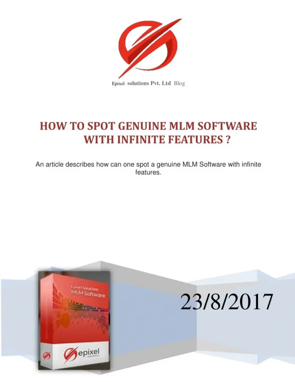 How to spot genuine MLM Software with infinite features