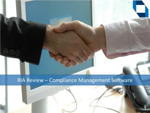 RIA Review - Compliance Management Software