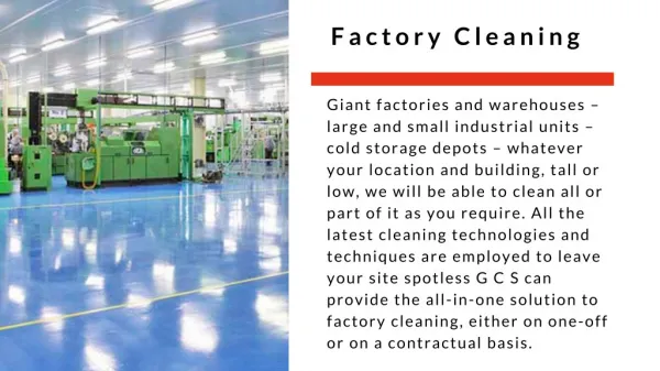 Factory Cleaning