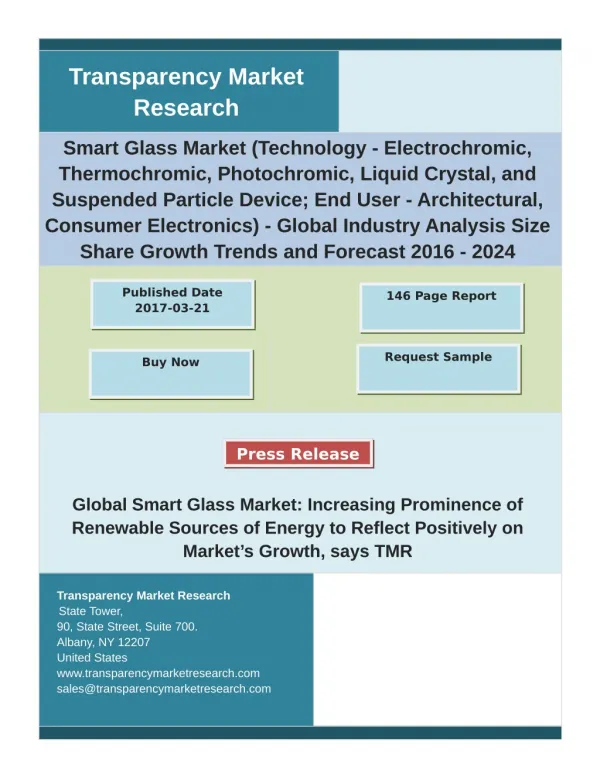 Smart Glass Market by Regional Analysis, Key Players and Forecast 2024