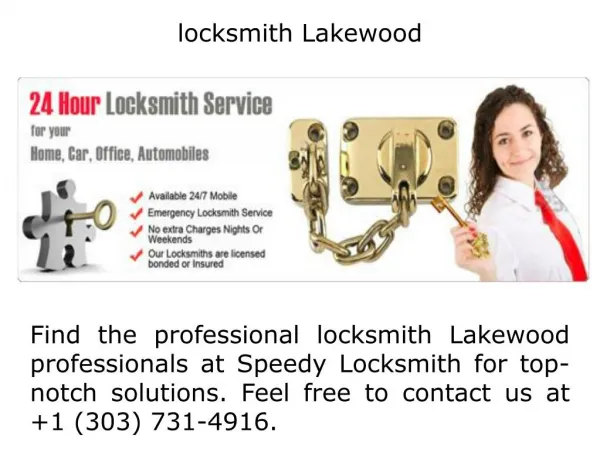 locksmith Lakewood CO