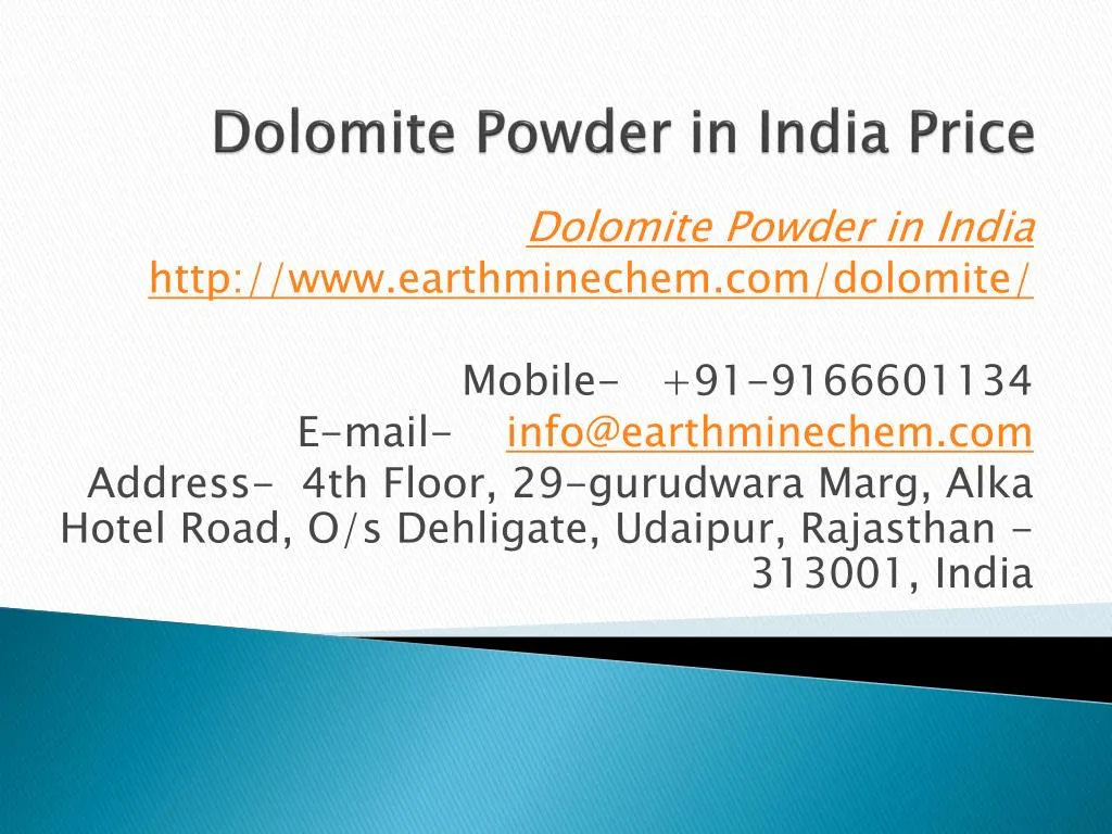 dolomite powder in india price
