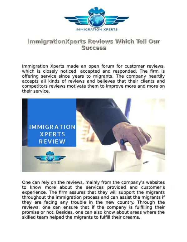 Immigrationxperts Reviews Which Tell Our Success