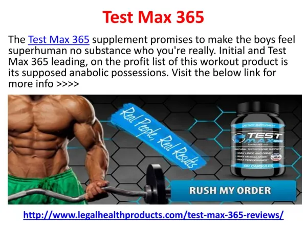 Test Max 365 Supplement Where to Buy ?