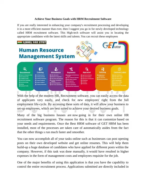 Achieve Your Business Goals with HRM Recruitment Software