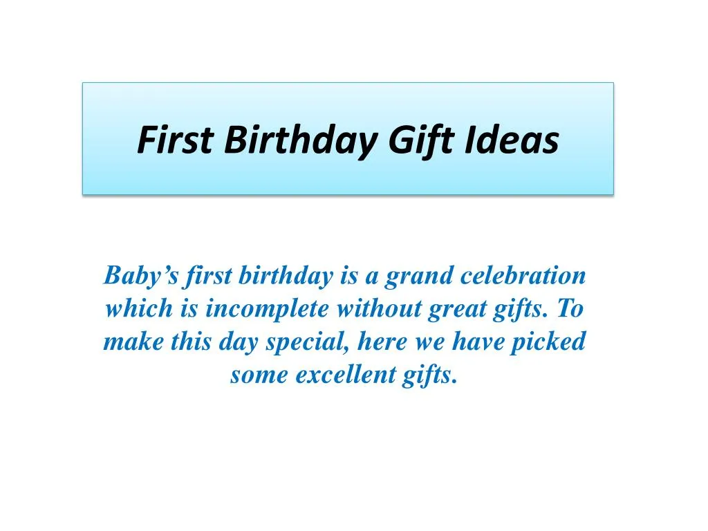 Unique First Birthday Gift Ideas for Babies in India