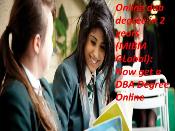Online dab degree in 2 years