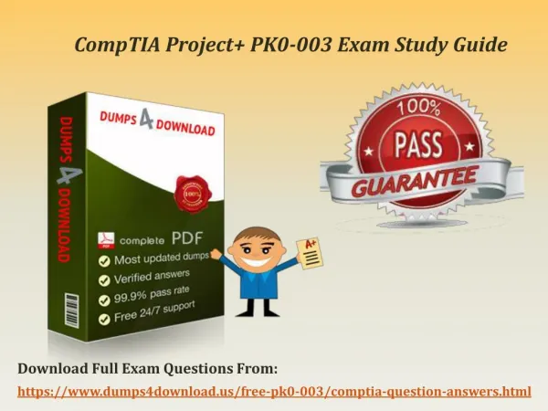 CompTIA PK0-003 Exam Study Best Guide - PK0-003 Exam Questions Dumps4Download