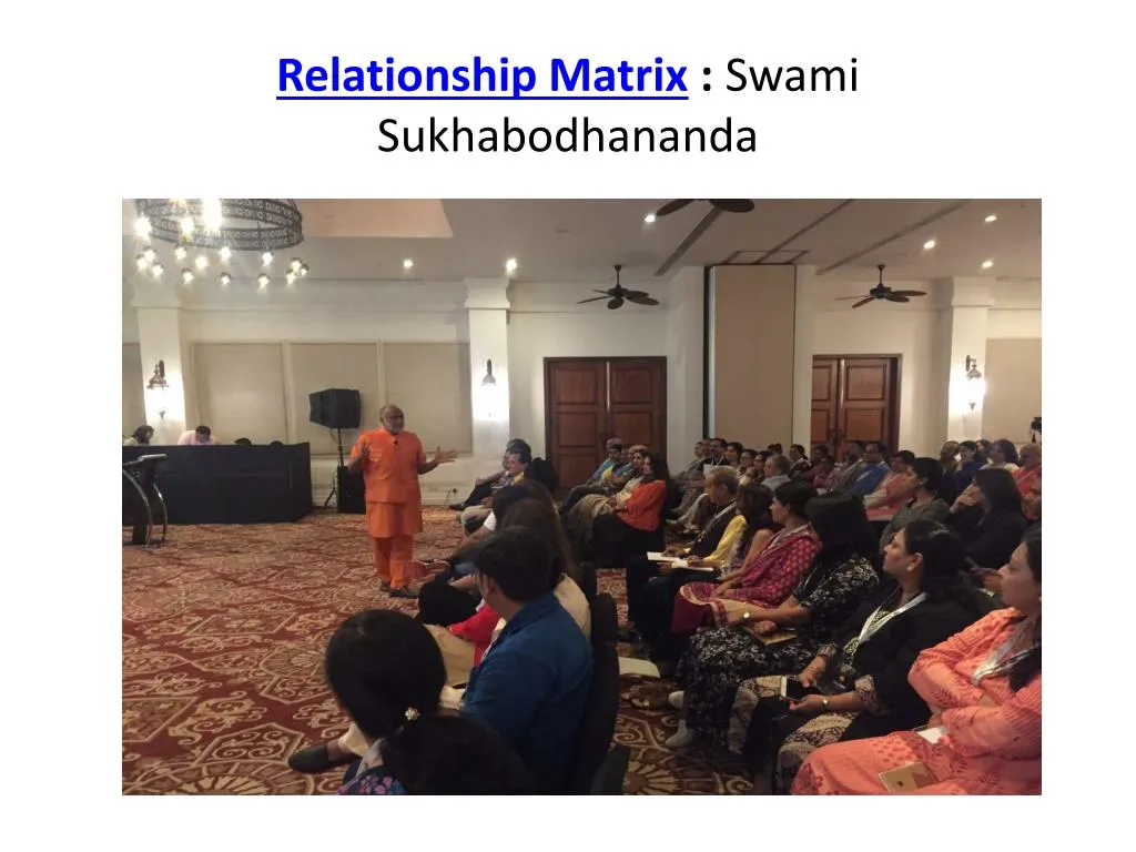 relationship matrix swami sukhabodhananda