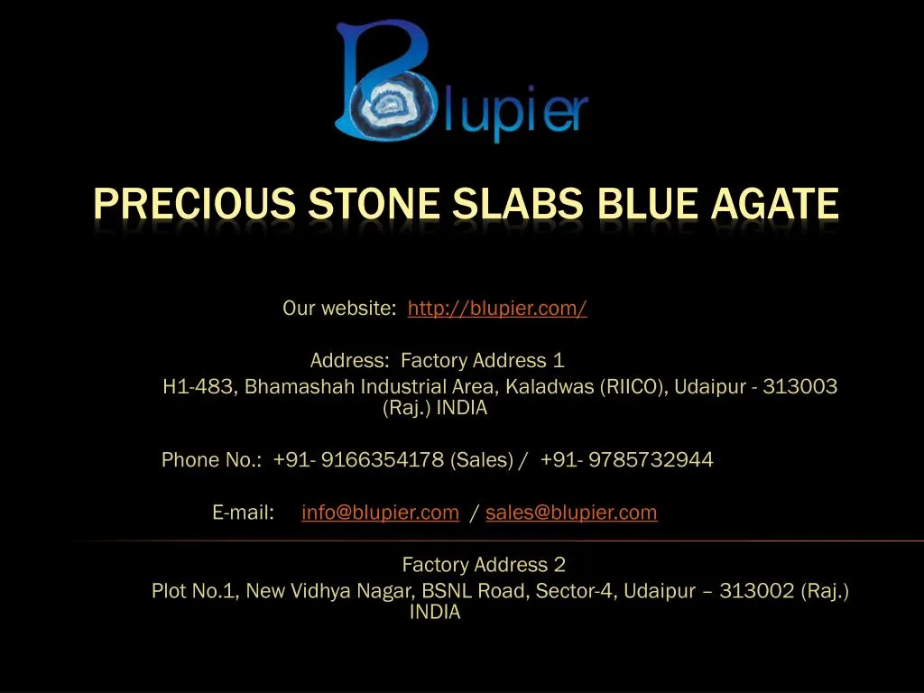precious stone slabs blue agate