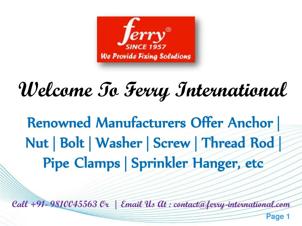 welcome to ferry international