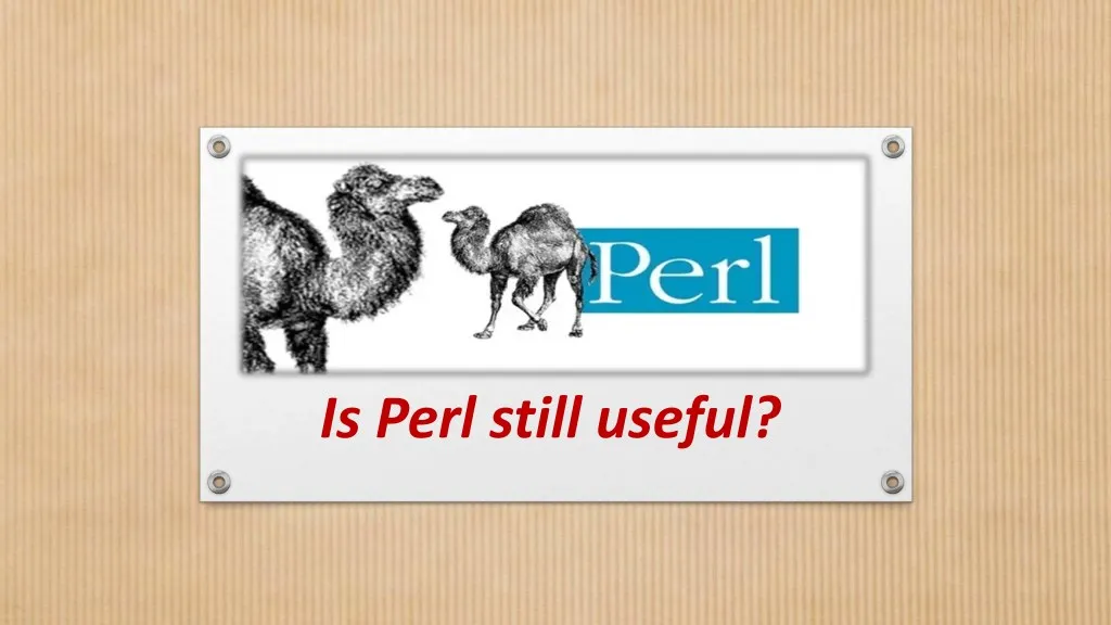 is perl still useful