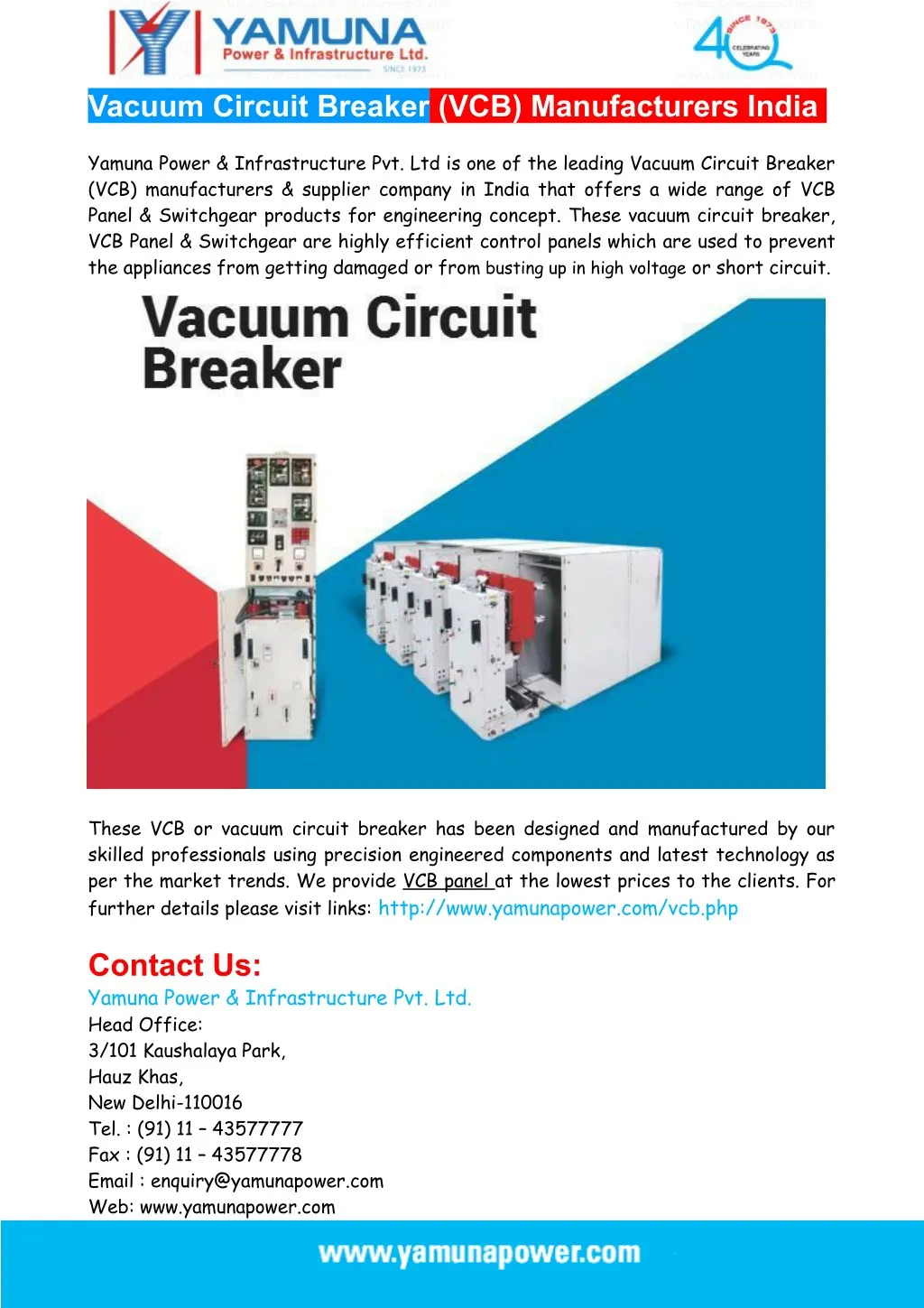 vacuum circuit breaker vcb manufacturers india