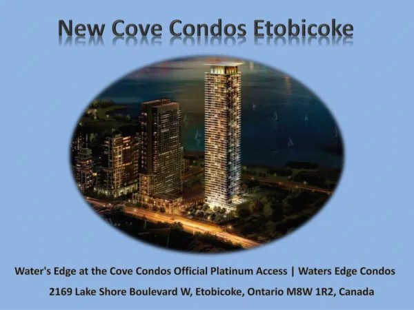 New Cove Condos Etobicoke with World Class Amenities | Waters Edge Condos