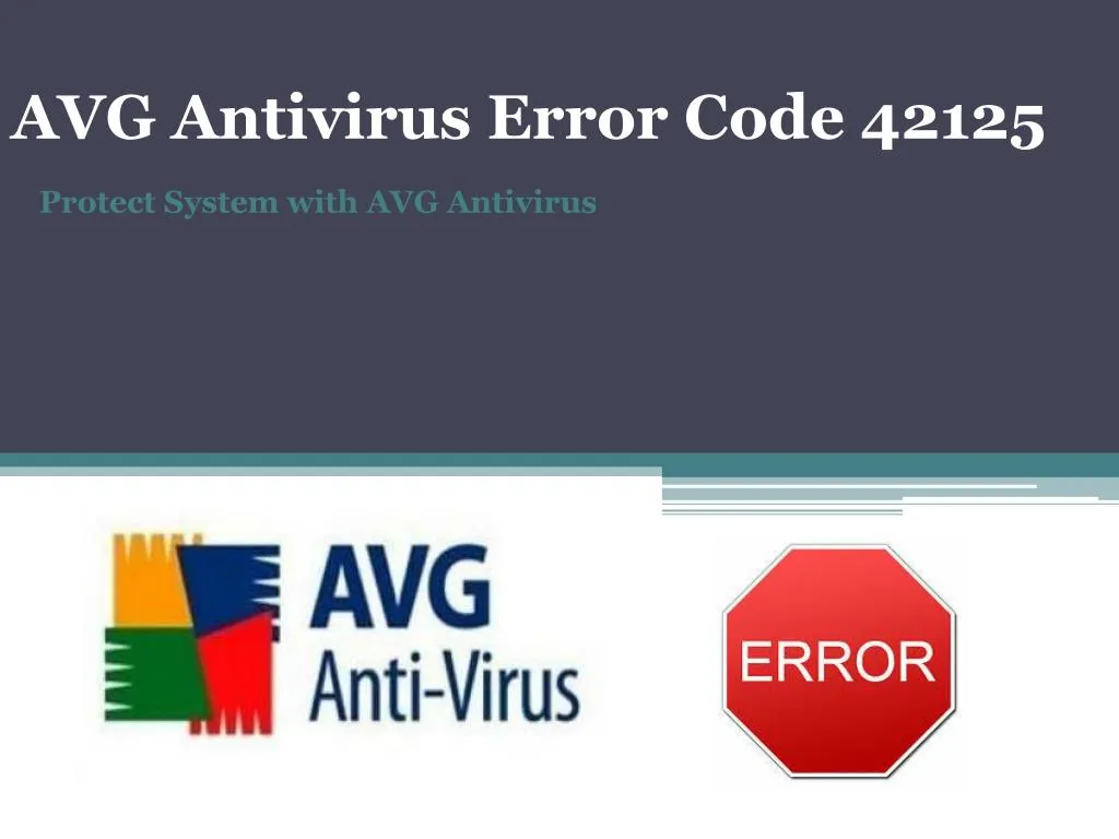 avg antivirus error code 42125