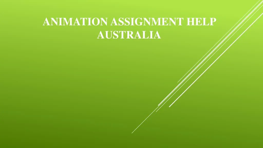 animation assignment help australia