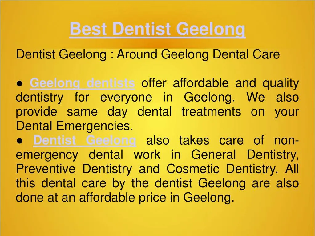 best dentist geelong