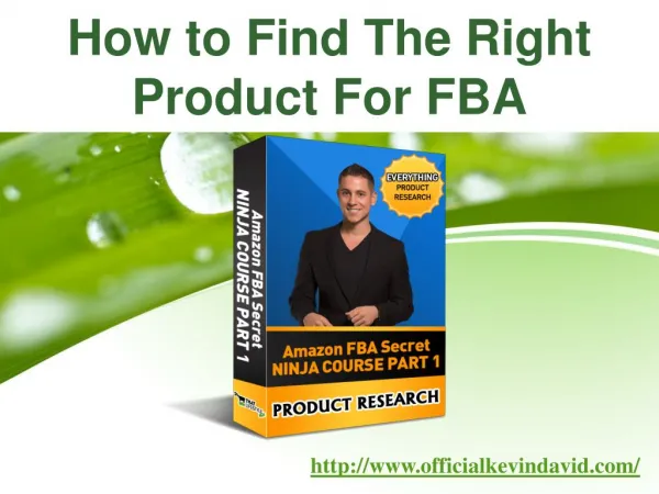 How to Find The Right Product For FBA