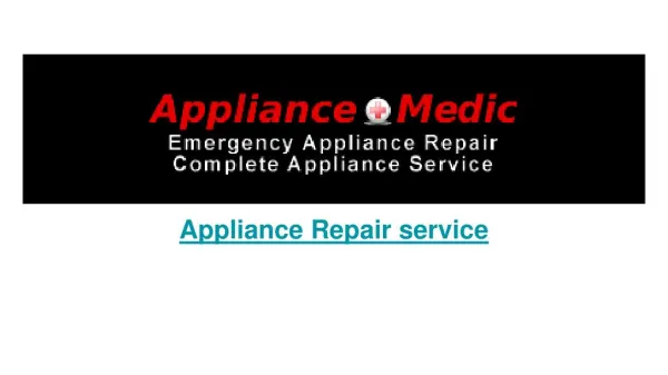 Appliance Repair services