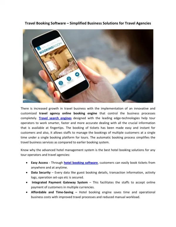 Travel Booking Software – Simplified Business Solutions for Travel Agencies