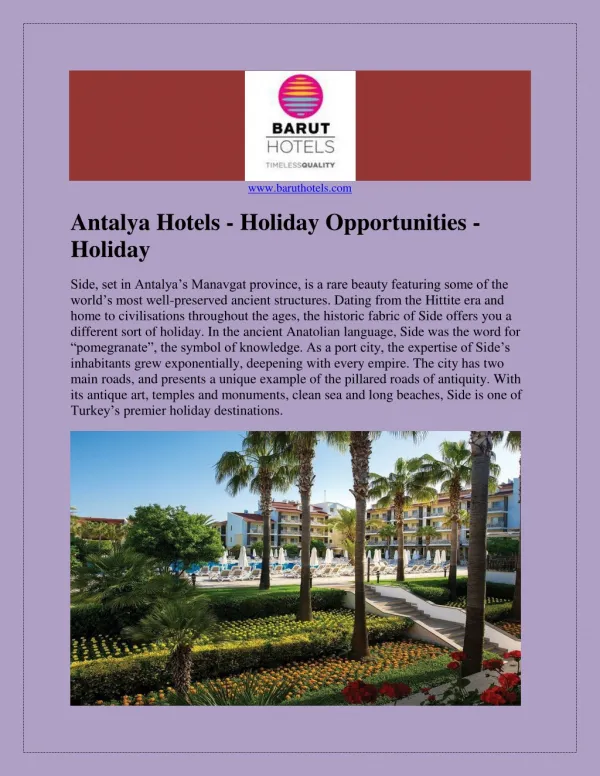 Hotels in Antalya - Luxury Stay In Antalya