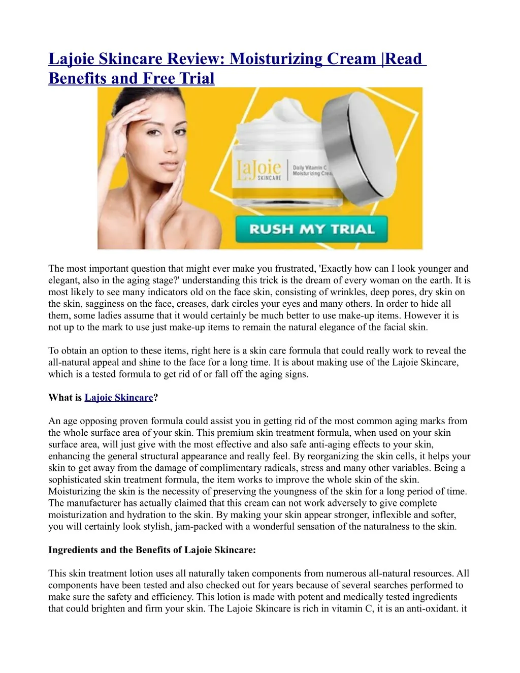 lajoie skincare review moisturizing cream read