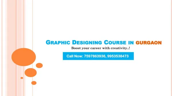 graphic design institute in Gurgaon
