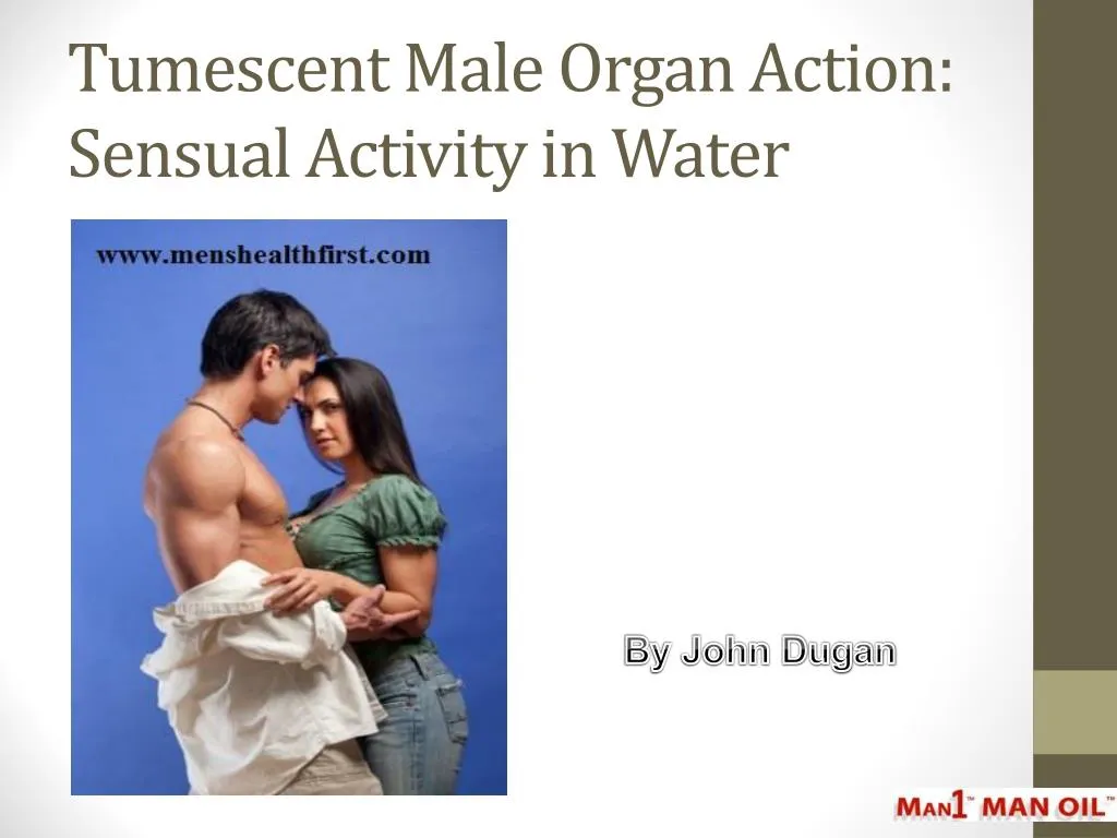 tumescent male organ action sensual activity in water
