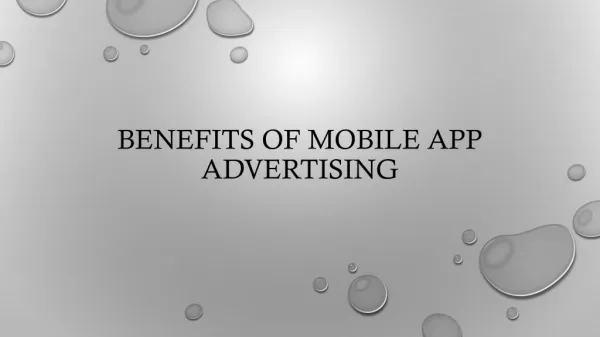 Benefits of Mobile App Advertising