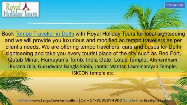 Delhi Monuments Tour by Tempo Traveller