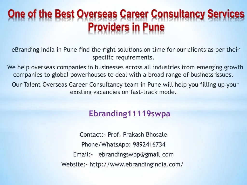 one of the best overseas career consultancy services providers in pune