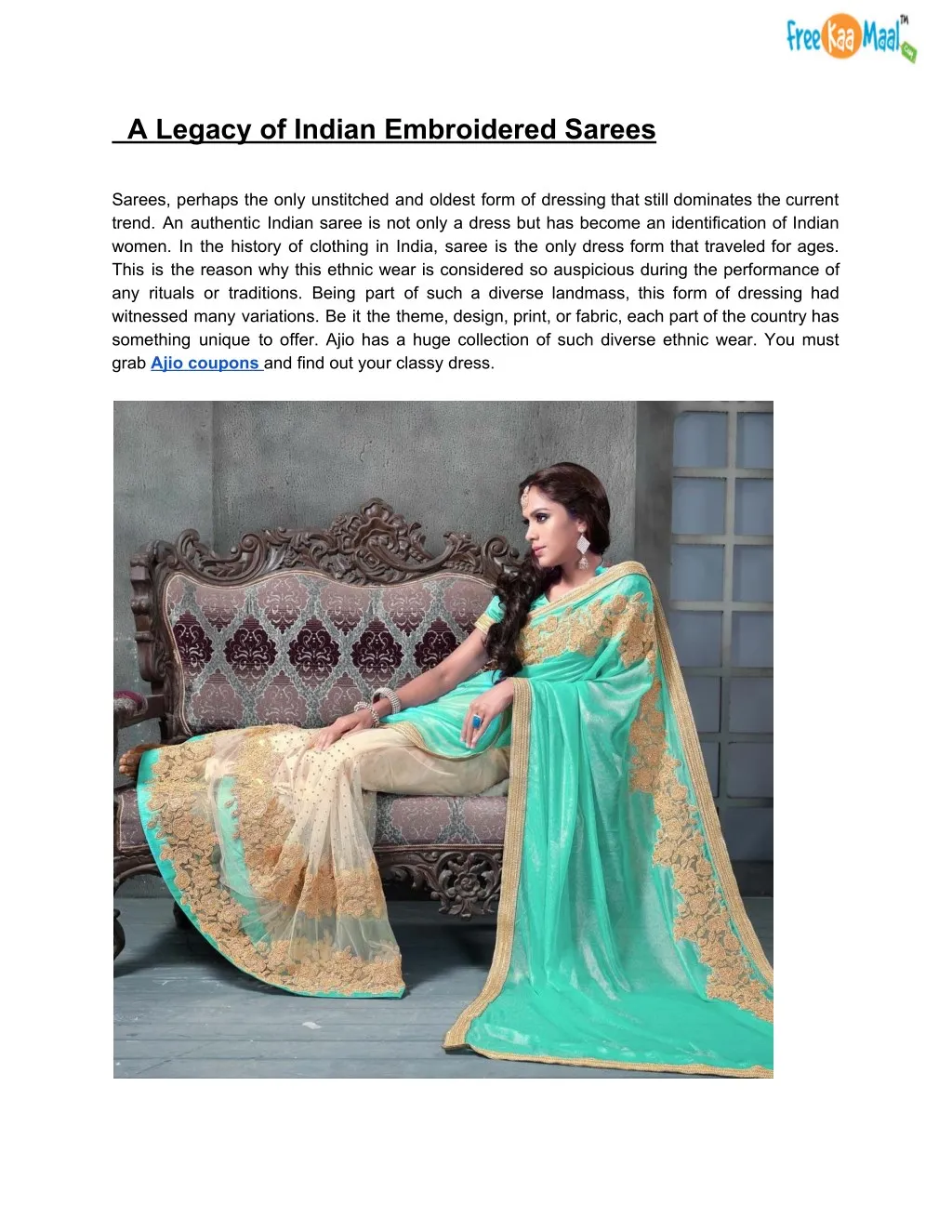 a legacy of indian embroidered sarees