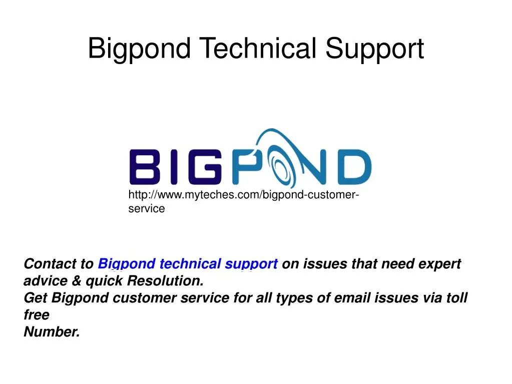 bigpond technical support