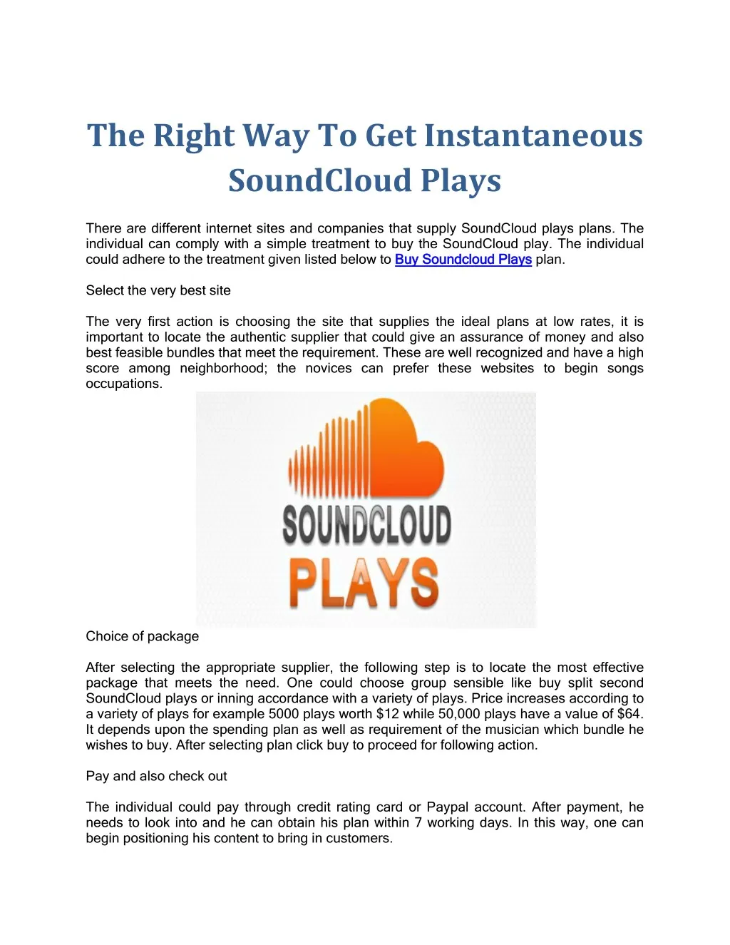 the right way to get instantaneous soundcloud