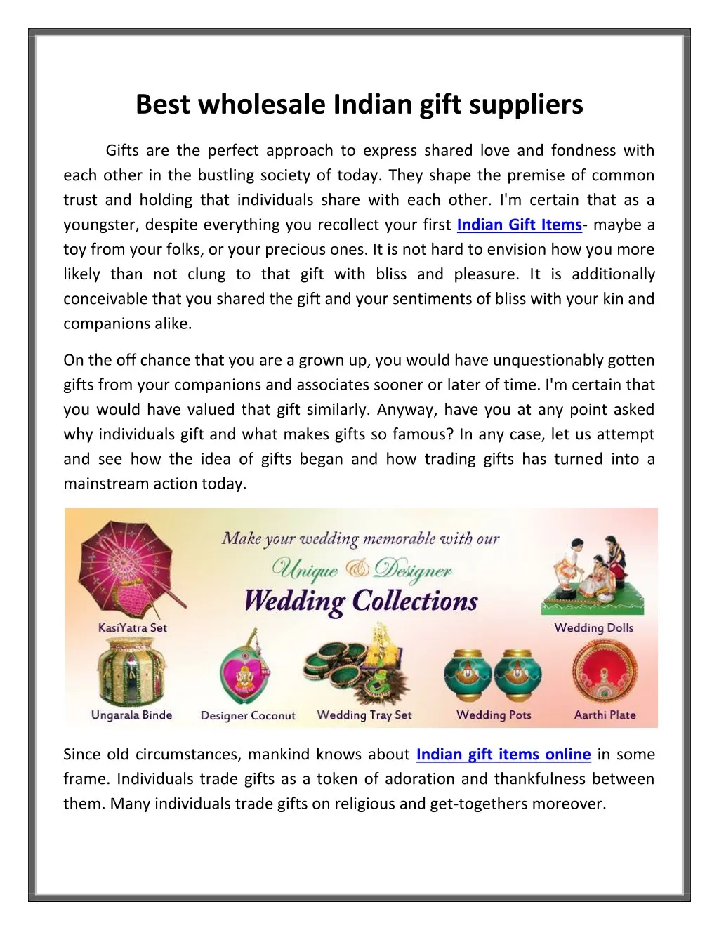 best wholesale indian gift suppliers