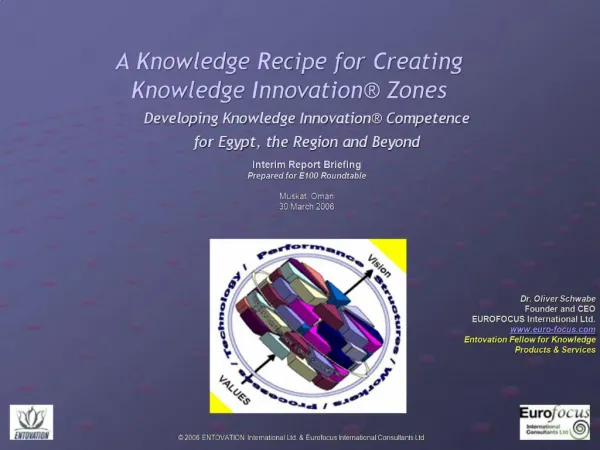 A Knowledge Recipe for Creating Knowledge Innovation Zones