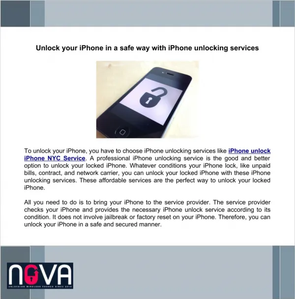 Unlock Your iPhone in a Safe Way With iPhone Unlocking Services