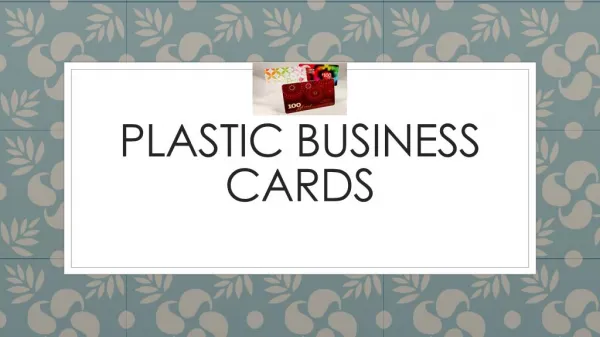 Plastic Business Cards | Plastic Card Printing