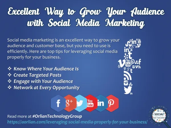Excellent Way to Grow Your Audience with Social Media Marketing