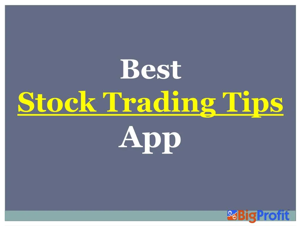 best stock trading tips app