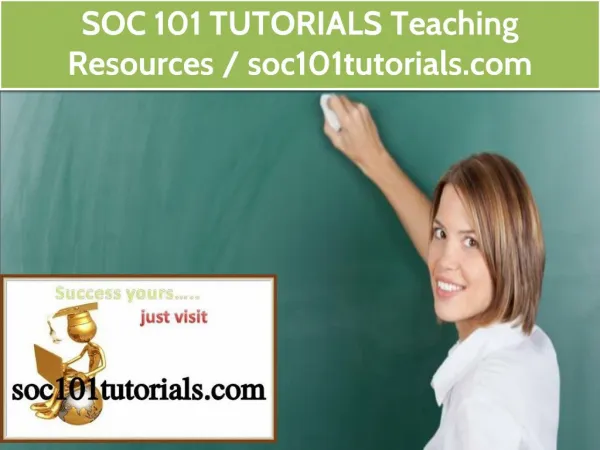 SOC 101 TUTORIALS Teaching Resources / soc101tutorials.com